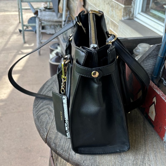ALDO Black and Snake‎ Print Satchel Bag - Picture 4 of 9